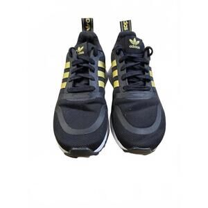 Adidas Men's Black and Gold Sneakers